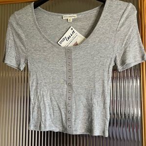 Gray Zenana crop top